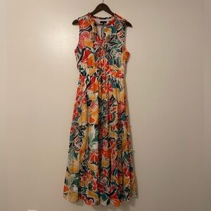 1. State Sleeveless Multicolor Floral Flowy Maxi Sundress Size Large